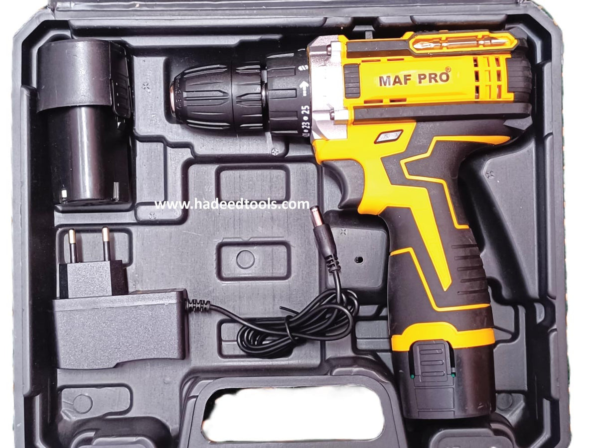 MAF PRO 12V Cordless Drill Screwdriver – Hadeed Tools Hardware