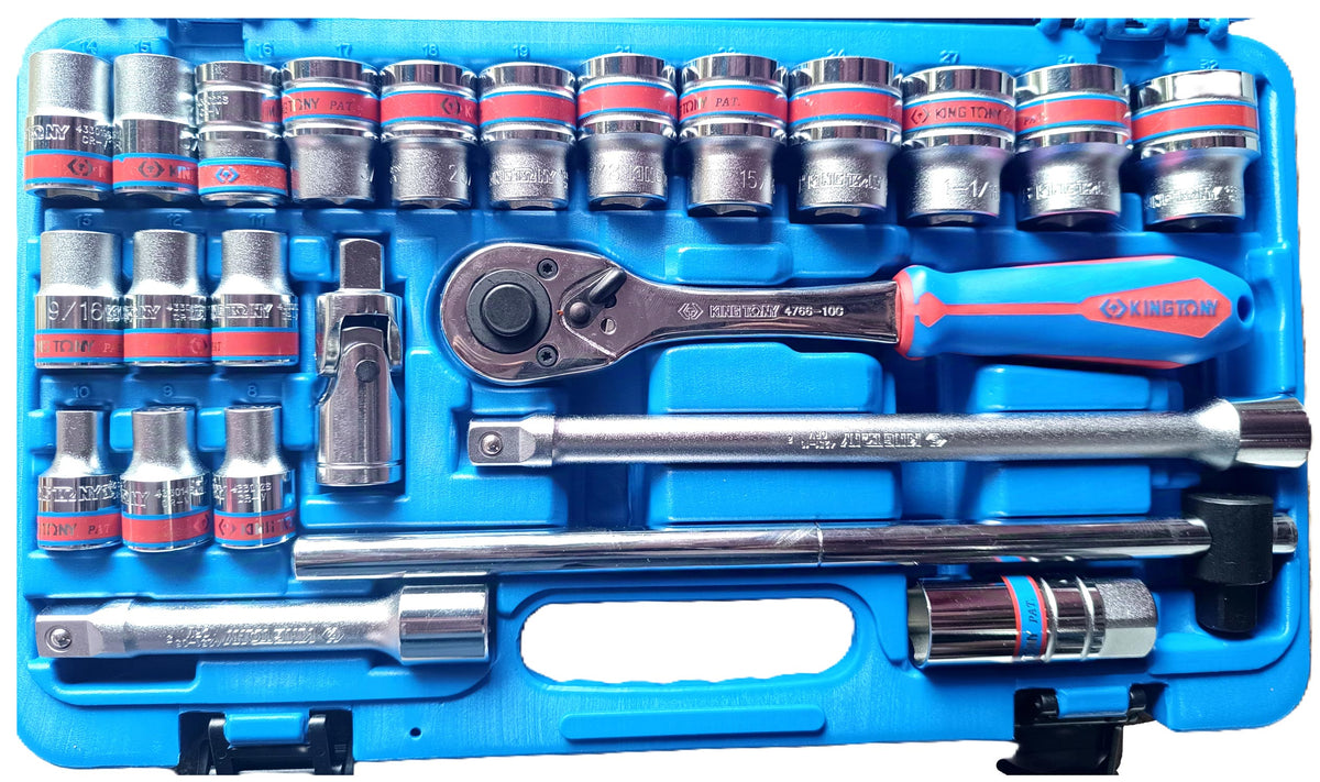 King Tony Socket Set 12 point 1/2