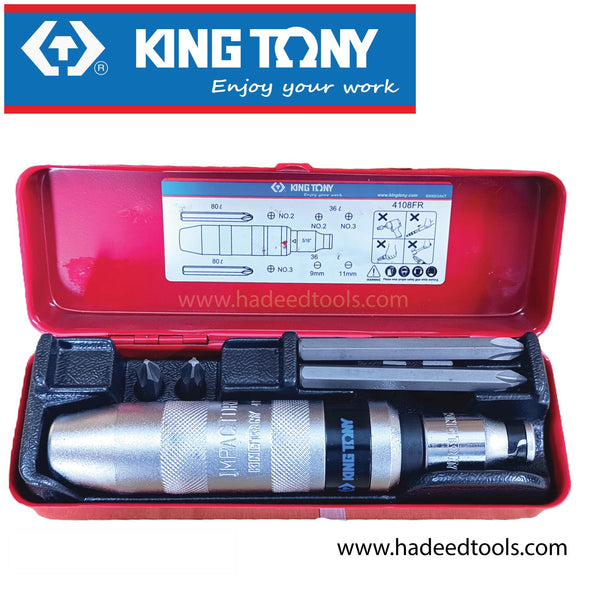Impact Driver Set 8 Pc KING TONY make Impact Screwdriver 4108FR Hadeed Tools Hardware
