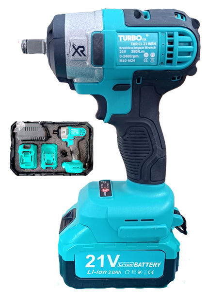 Cordless Impact Wrench 1/2" TURBO, 21V 3.0Ah Dual Battery