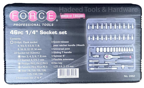 Force 2462 Socket Set 1/4