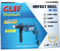 CLIF Electric Impact Drill Machine 13mm, 650W, Reverse/Forward