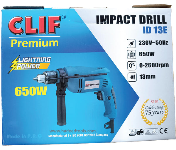 CLIF Electric Impact Drill Machine 13mm, 650W, Reverse/Forward