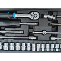 Compact 1/4 Inch Drive Socket Wrench Set with Cr-V Steel Construction