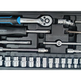 Compact 1/4 Inch Drive Socket Wrench Set with Cr-V Steel Construction