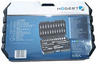 Durable HOGERT 46-Piece Socket Set with Organized Storage Box for Workshop Use