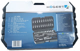 Durable HOGERT 46-Piece Socket Set with Organized Storage Box for Workshop Use