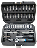 HOGERT HT1R216 46-Piece 1/4 Inch Drive Socket Set with German Cr-V Steel Tools