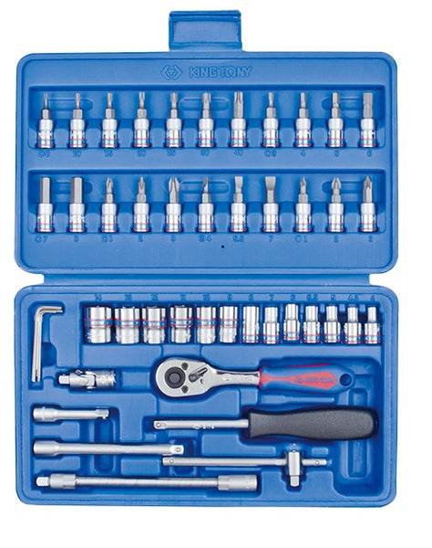 King Tony 46 Pc, 1/4" Dr, Socket Set 2346MR